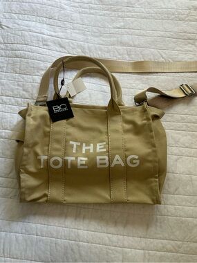 BC Handbags “The Tote Bag” Khaki Canvas Tote Crossbody Bag NWT